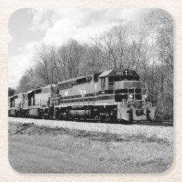 Porta-copo De Papel Quadrado Comboio de Springtime B&W