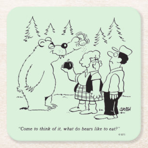 Porta-copo De Papel Quadrado Comensal dos ursos