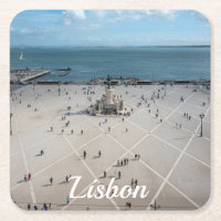 Commerce Square de cima em Lisboa, Portugal