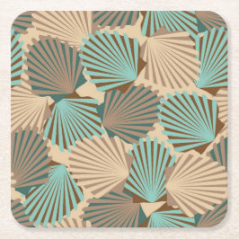 Porta-copo De Papel Quadrado Conchas