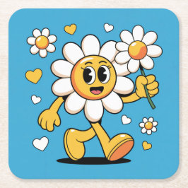 Porta-copo De Papel Quadrado Conjunto de Portas copos Azul de Margarida Bonita