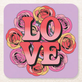 Porta-copo De Papel Quadrado Conjunto de Portas copos da Lavanda do Red Pink LO