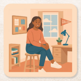 Porta-copo De Papel Quadrado Conjunto de Portas copos da Sala de Estudantes Uni