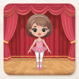 Porta-copo De Papel Quadrado Conjunto de Portas copos de Balé Cômica