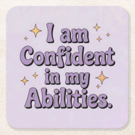 Porta-copo De Papel Quadrado Conjunto de Portas copos de Lavanda Confiante