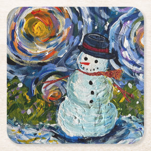 Porta-copo De Papel Quadrado Conjunto de Portas copos de Neve