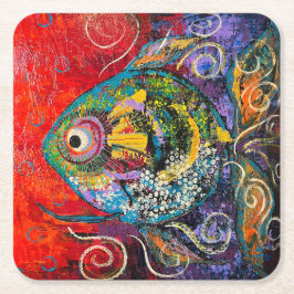 Porta-copo De Papel Quadrado Conjunto de Portas copos de Peixe