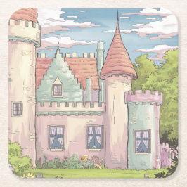 Porta-copo De Papel Quadrado Conjunto de Portas copos do Castelo Cômico