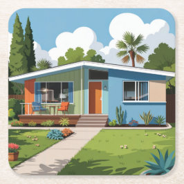 Porta-copo De Papel Quadrado Conjunto de Portas copos Moderna do Meio século Ho