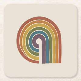 Porta-copo De Papel Quadrado Conjunto Orgulho Moderno de Meados do Século com 6