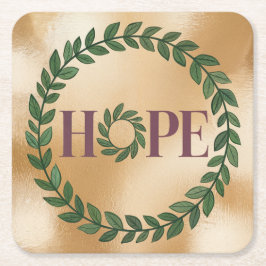 Porta-copo De Papel Quadrado Conjuntos de Portas copos Douradas da Hope Burgund