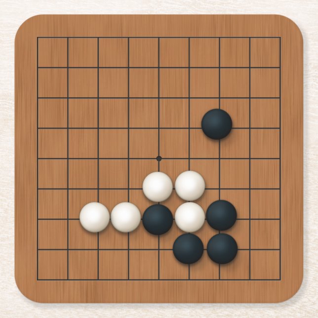 Porta-copo De Papel Quadrado Conselho Miniatura 9x9 Gob com Pedras (Frente)