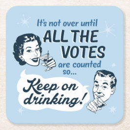 Porta-copo De Papel Quadrado Contar todos os votos | Porta copos de papel | Ret