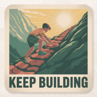 Porta-copo De Papel Quadrado Continuar Construindo