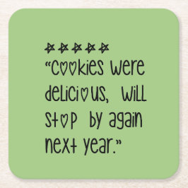 Porta-copo De Papel Quadrado Cookies were delicious