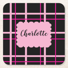 Porta-copo De Papel Quadrado Cool Striped Pattern