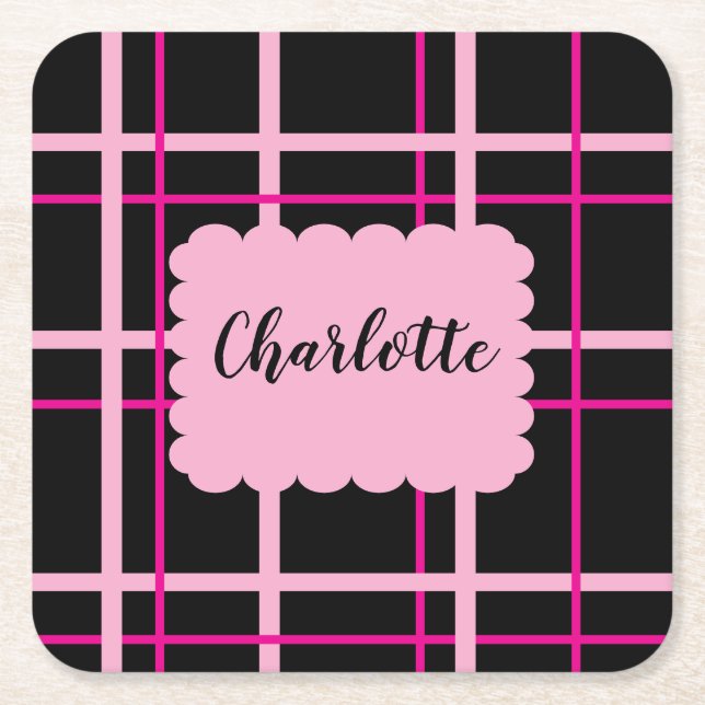 Porta-copo De Papel Quadrado Cool Striped Pattern (Frente)