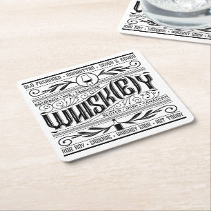 Porta-copo De Papel Quadrado Copo de papel para barra: Whiskey / Whisky