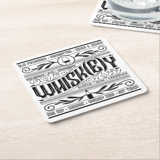 Porta-copo De Papel Quadrado Copo de papel para barra: Whiskey / Whisky