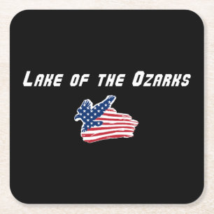 Porta-copo De Papel Quadrado Copo para bebidas Lake of the Ozarks Missouri Eagl