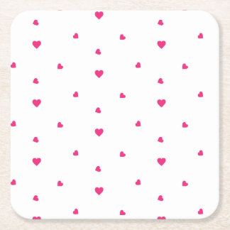 Porta-copo De Papel Quadrado coração