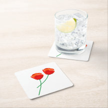 Coração das Flores Vermelhas Poppy