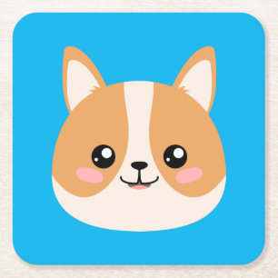 Porta-copo De Papel Quadrado Corgi