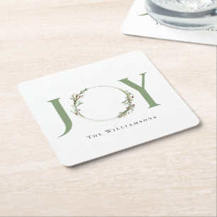 Porta-copo De Papel Quadrado Coroa de Aquarela Personalizada Joy