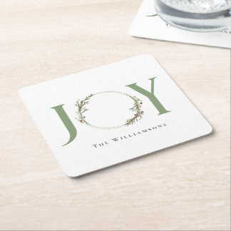 Porta-copo De Papel Quadrado Coroa de Aquarela Personalizada Joy