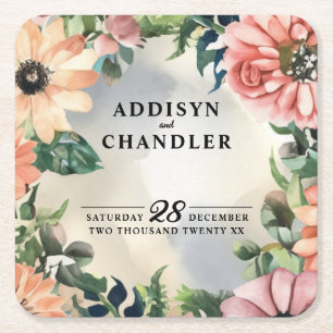 Porta-copo De Papel Quadrado Coroa Serena para o Jardim: Elegância Floral Paste