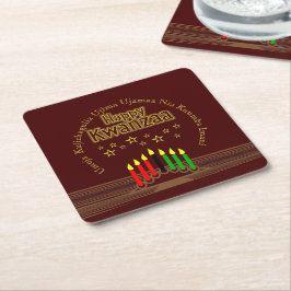 Porta-copo De Papel Quadrado Correspondência com os Sete Princípios do Feliz Kw