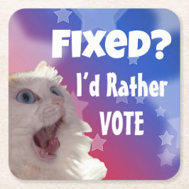 Porta-copo De Papel Quadrado Correto? Eu Preferencialmente Voto