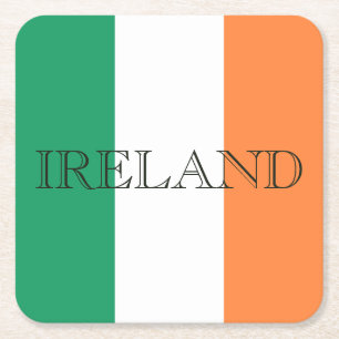 Porta-copo De Papel Quadrado costa da Irlanda Flag