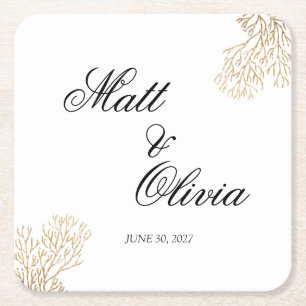 Porta-copo De Papel Quadrado Côte d'Ivoire Cadeira de Casamento Costeira Editáv