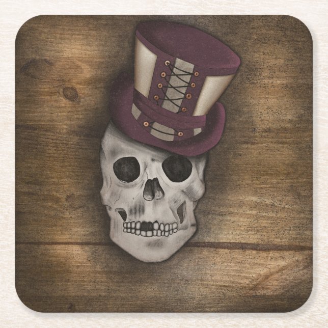 Porta-copo De Papel Quadrado Coussin Steampunk (Frente)