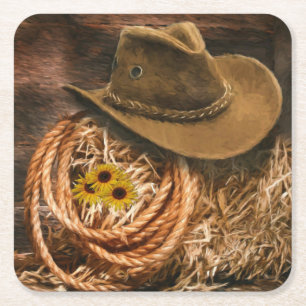 Porta-copo De Papel Quadrado Cowboy Hat