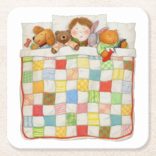 Porta-copo De Papel Quadrado COZY QUILT QUILT Portas copos de Papel Quadrado