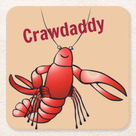 Porta-copo De Papel Quadrado Crawaddy Red Crayfish