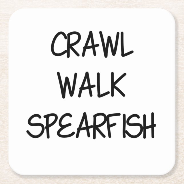 Porta-copo De Papel Quadrado Crawl Walk Spearfish (Frente)