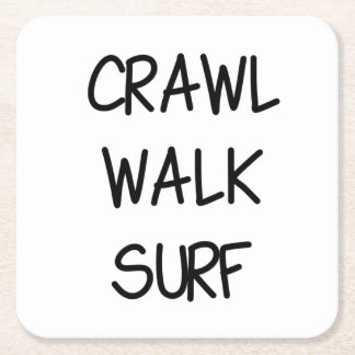 Porta-copo De Papel Quadrado Crawl Walk Surf