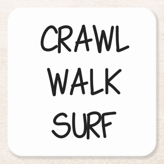 Porta-copo De Papel Quadrado Crawl Walk Surf (Frente)