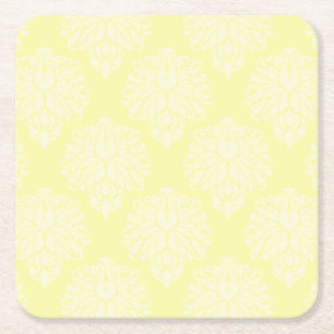 Porta-copo De Papel Quadrado Cream Southern Cottage Damask