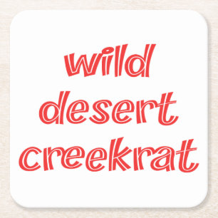 Porta-copo De Papel Quadrado CreekRat® CreekRat Co. Topanga - Malibu - CA