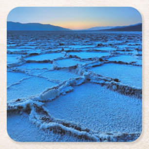 Porta-copo De Papel Quadrado Crepúsculo de Badwater, o Vale da Morte,