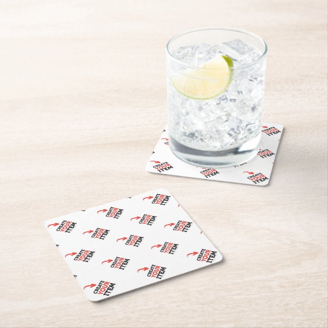 Porta-copo De Papel Quadrado CRIE-O-VOCÊ-MESMO DIY Personalizado envie seu desi (Insitu)