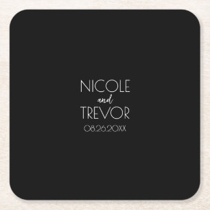 Porta-copo De Papel Quadrado Crie seu próprio - Preto