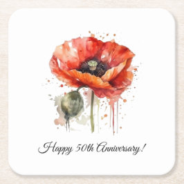 Porta-copo De Papel Quadrado Crimson Bloom, costume