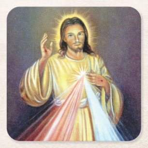 Porta-copo De Papel Quadrado Cristo de Jesus