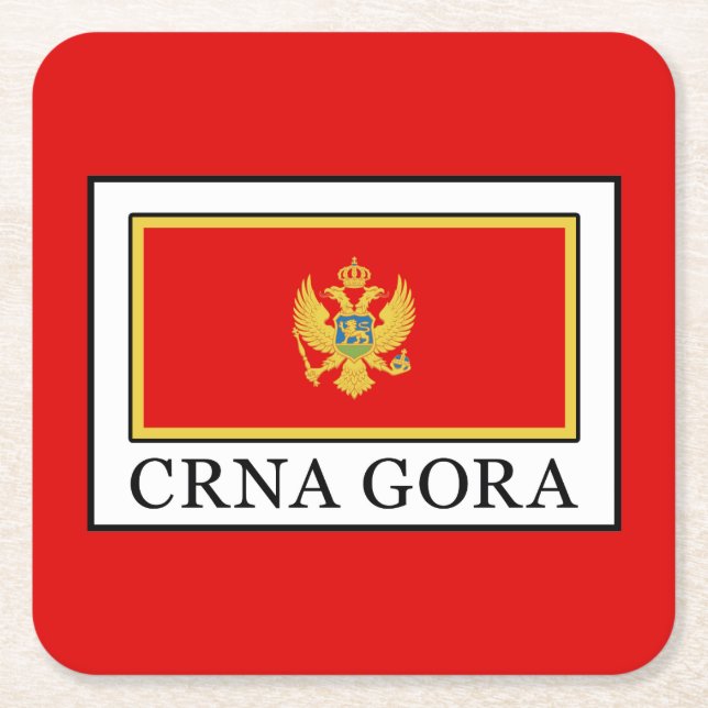 Porta-copo De Papel Quadrado Crna Gora (Frente)