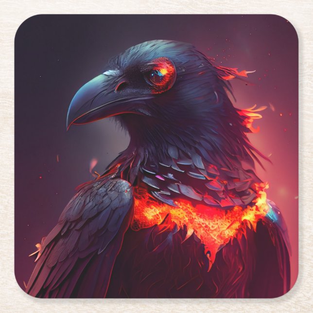 Porta-copo De Papel Quadrado Crow (Frente)